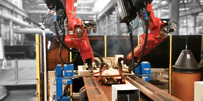 刮闆輸送機結構件自動化焊接生産線